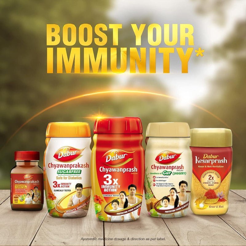 Dabur Chyawanprash | 3X Immunity Action | Builds Strength, Stamina & Overall Health - 500g image 7