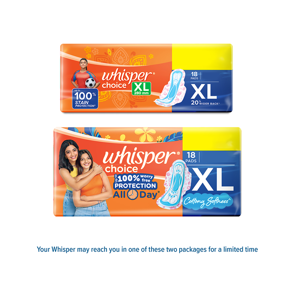 Whisper Choice Stain Protection Wings Sanitary Pads | 18 Pads image 2