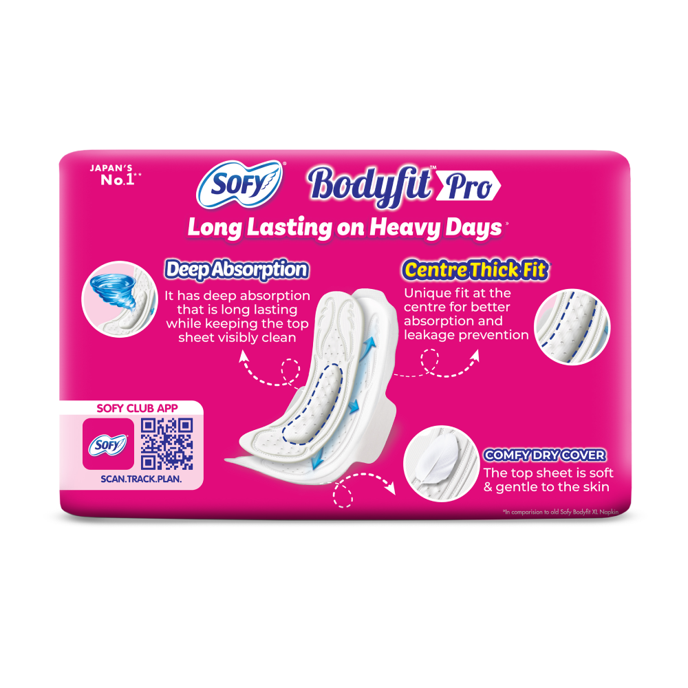 Sofy Bodyfit Pro XL Sanitary Pads | 18 Piece Pad image 8